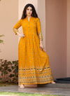Rangjyot Sehnaaz 5 Fancy Ethnic Wear Rayon Printed Long Anarkali Kurti Collection